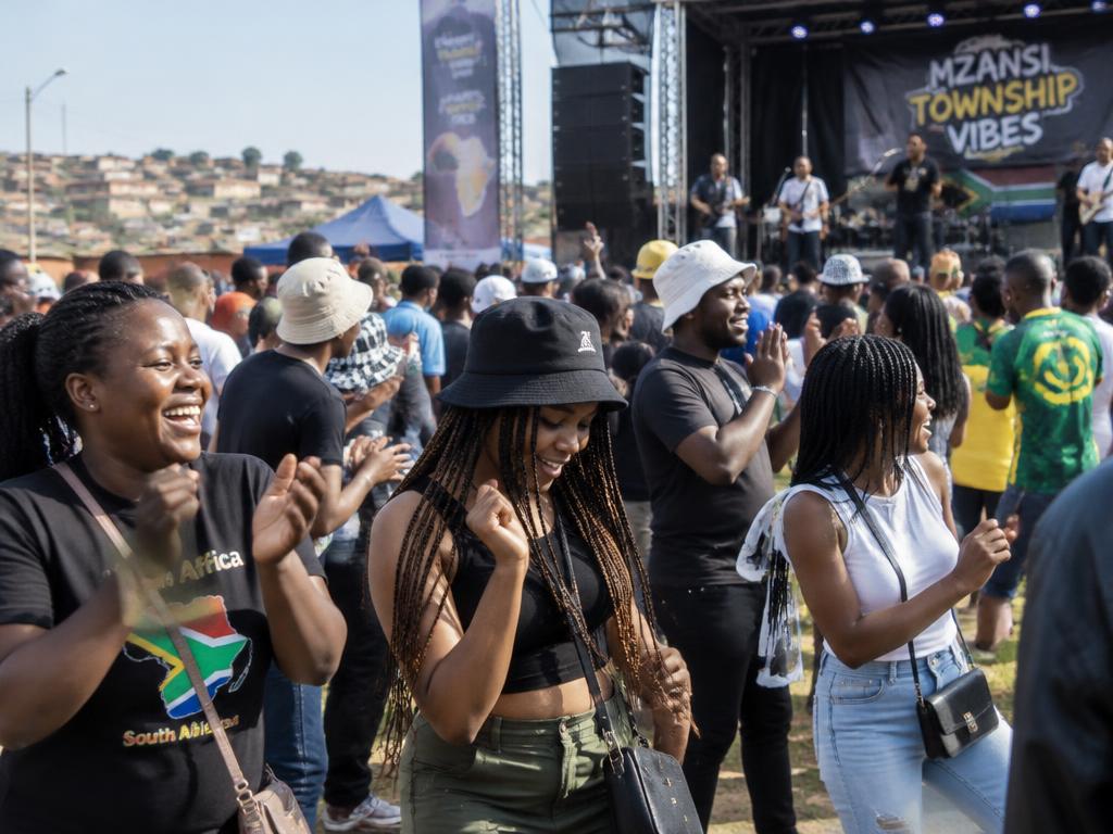 An audience enjoying a live outdoor music event